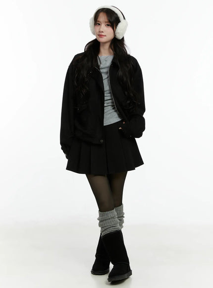 belted-pleated-mini-skirt-cd523