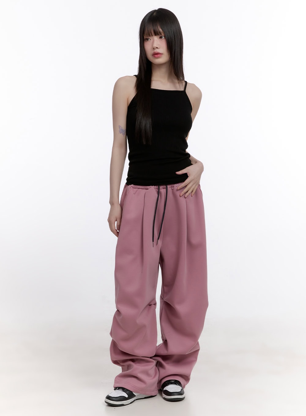 Shirred Wide-Fit Sweatpants CF512