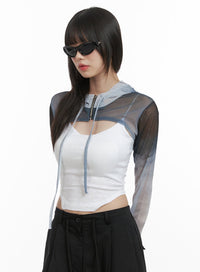 gradient-graphic-mesh-hooded-bolero-cy414