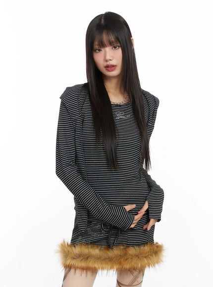 striped-embroidered-long-sleeve-hoodie-cd518