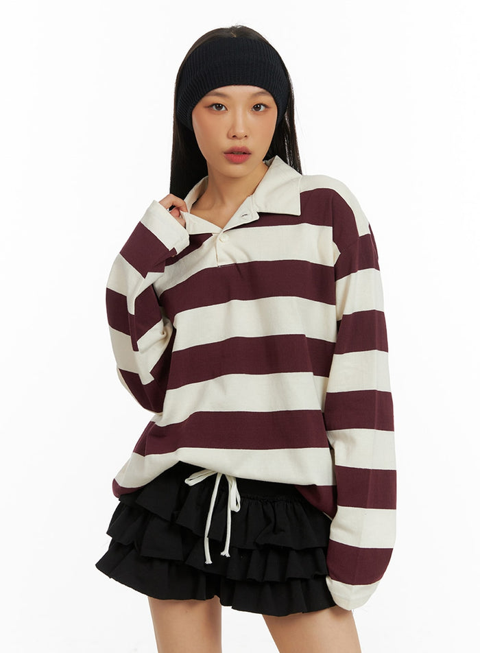 collar-stripe-oversized-polo-shirt-ia417