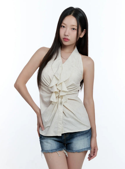 ruffle-halter-sleeveless-blouse-cu526