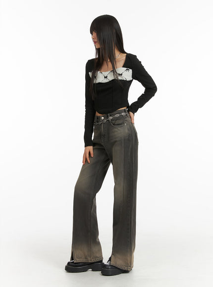 denim-mid-waist-solid-flared-jeans-cj415