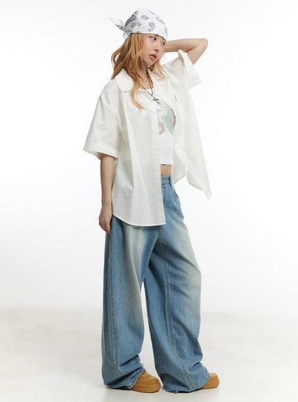 oversized-collared-short-sleeve-shirt-cy505