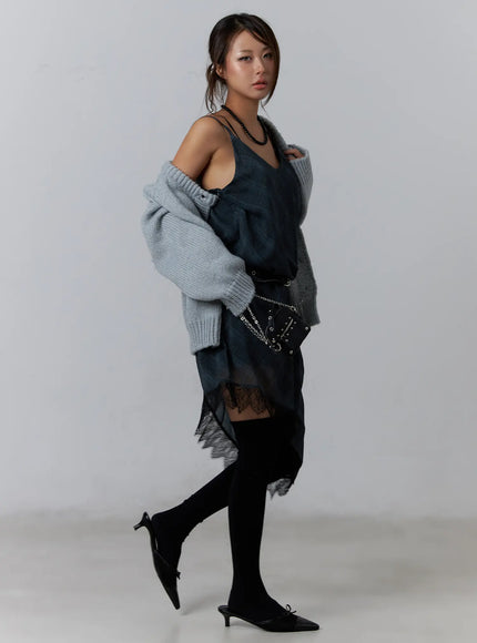 asymmetric-lace-trim-plaid-midi-dress-cf511