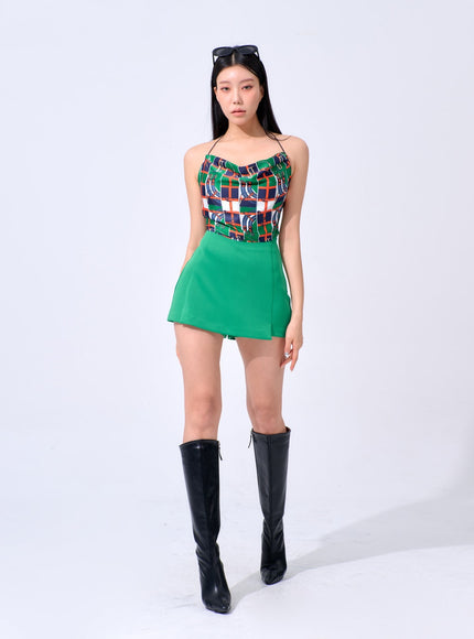 Graphic Neck Strap Top IA324