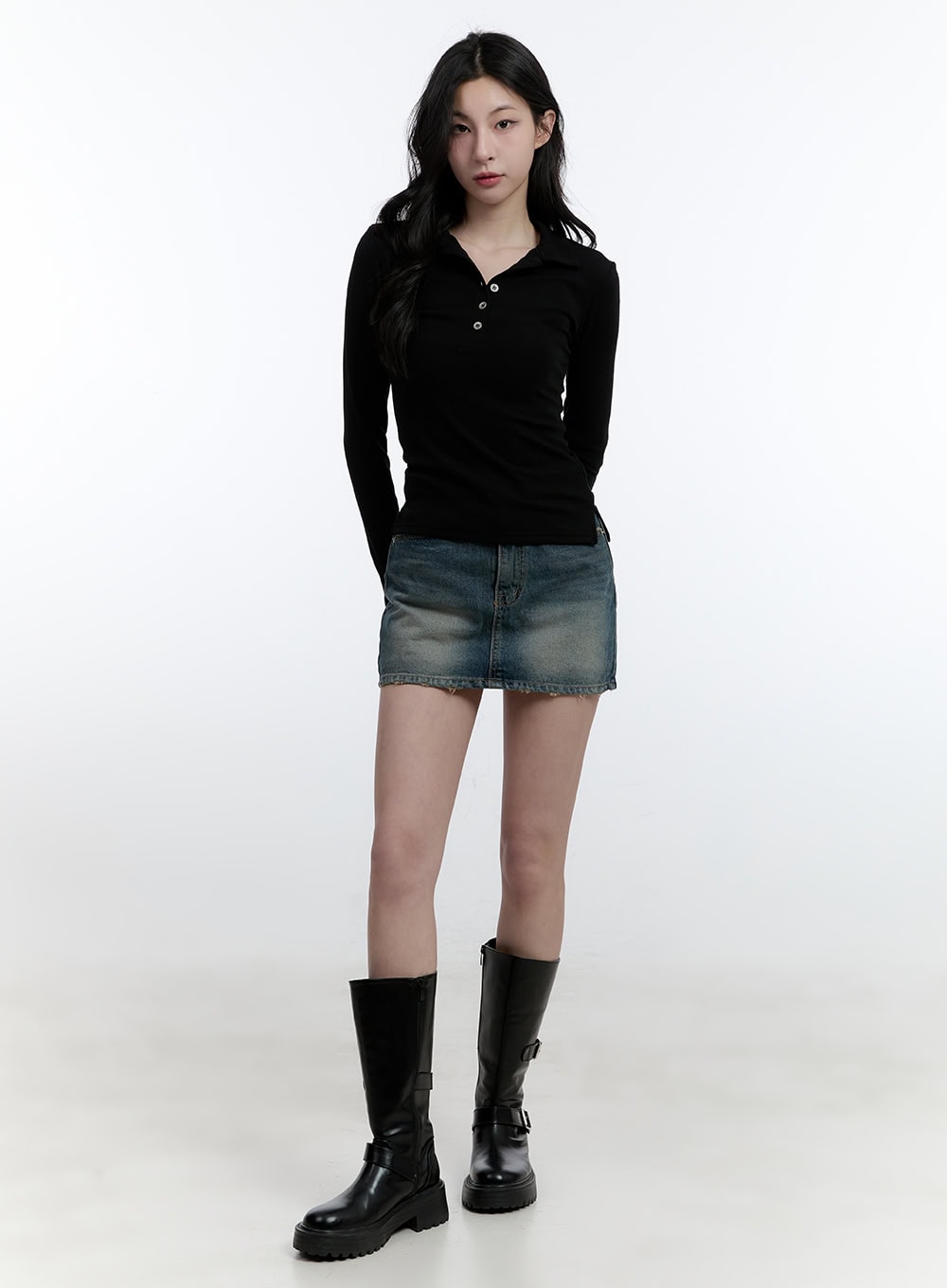 basic-slim-fit-collared-long-sleeve-top-cj521