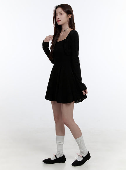 solid-charm-mini-dress-and-cardigan-set-oo407