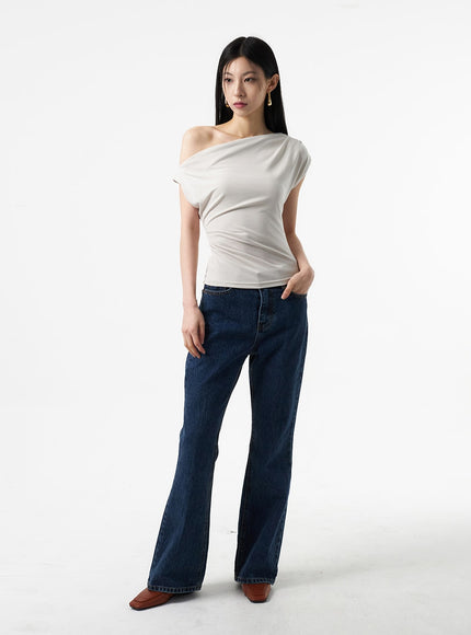 Cowl Neck Off-Shoulder Tee IA325