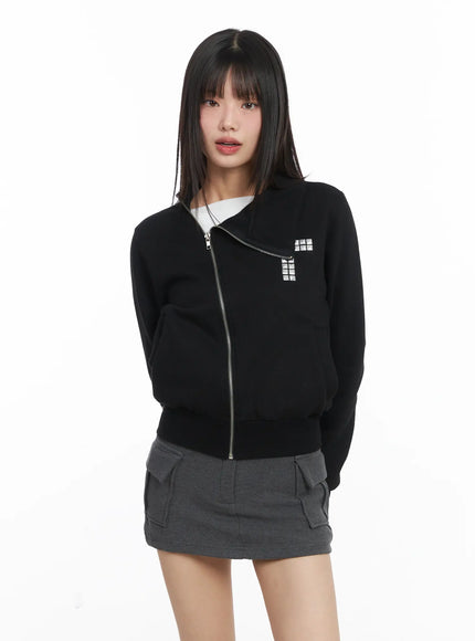 cross-stud-zip-up-jacket-cj501