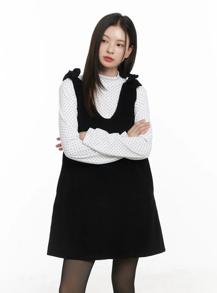 velvet-bow-detail-mini-dress-cj506