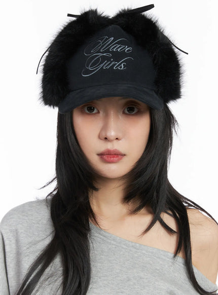 faux-fur-embroidered-baseball-cap-cd508