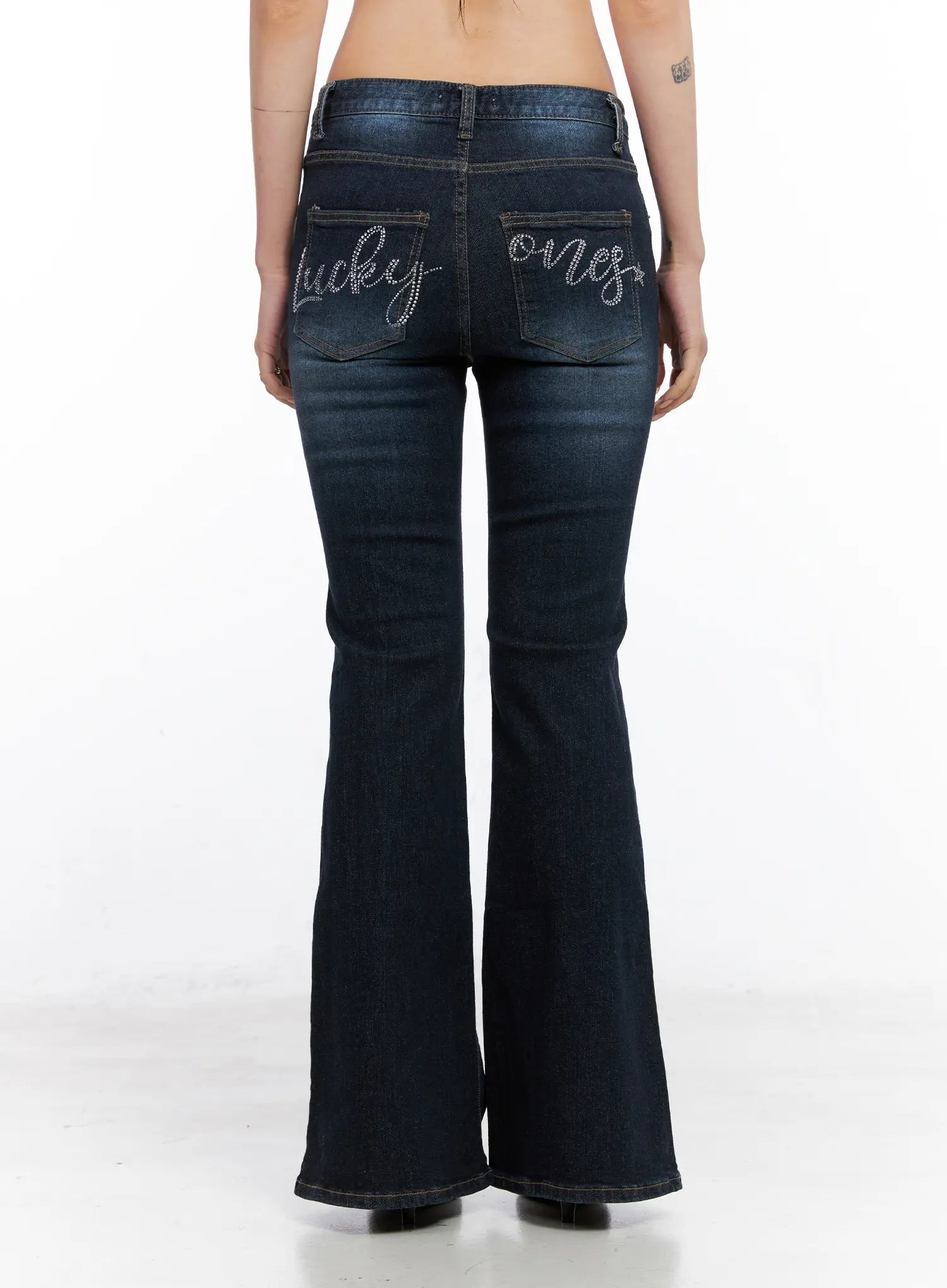 adele-lettering-flare-jeans-co507