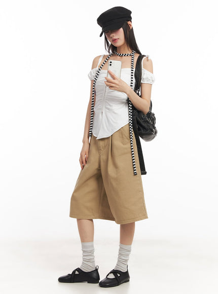 shirred-off-shoulder-puff-sleeve-top-ca523