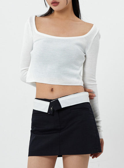 Square Knit Long Sleeve T-Shirt CS20