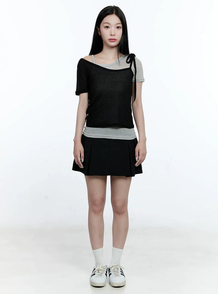 Layered Bow Short-Sleeve Tee CG513