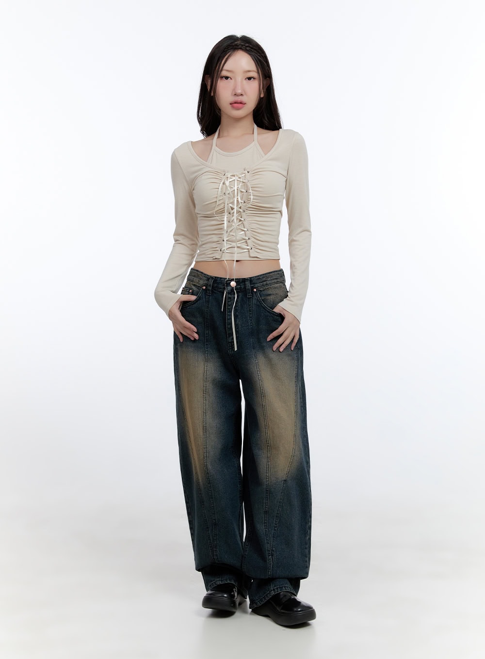 cari-stitched-washed-denim-baggy-jeans-cg413