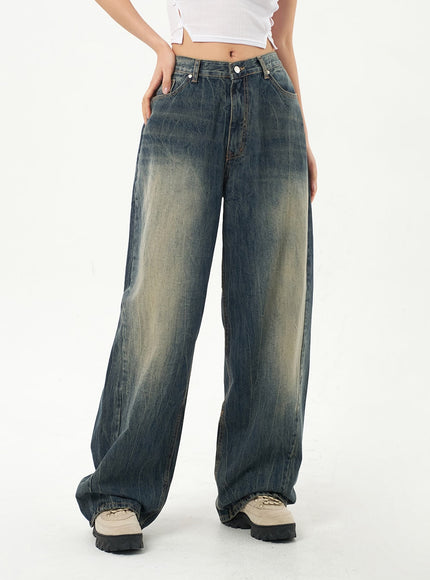 Dark Wash Baggy Jeans CA326