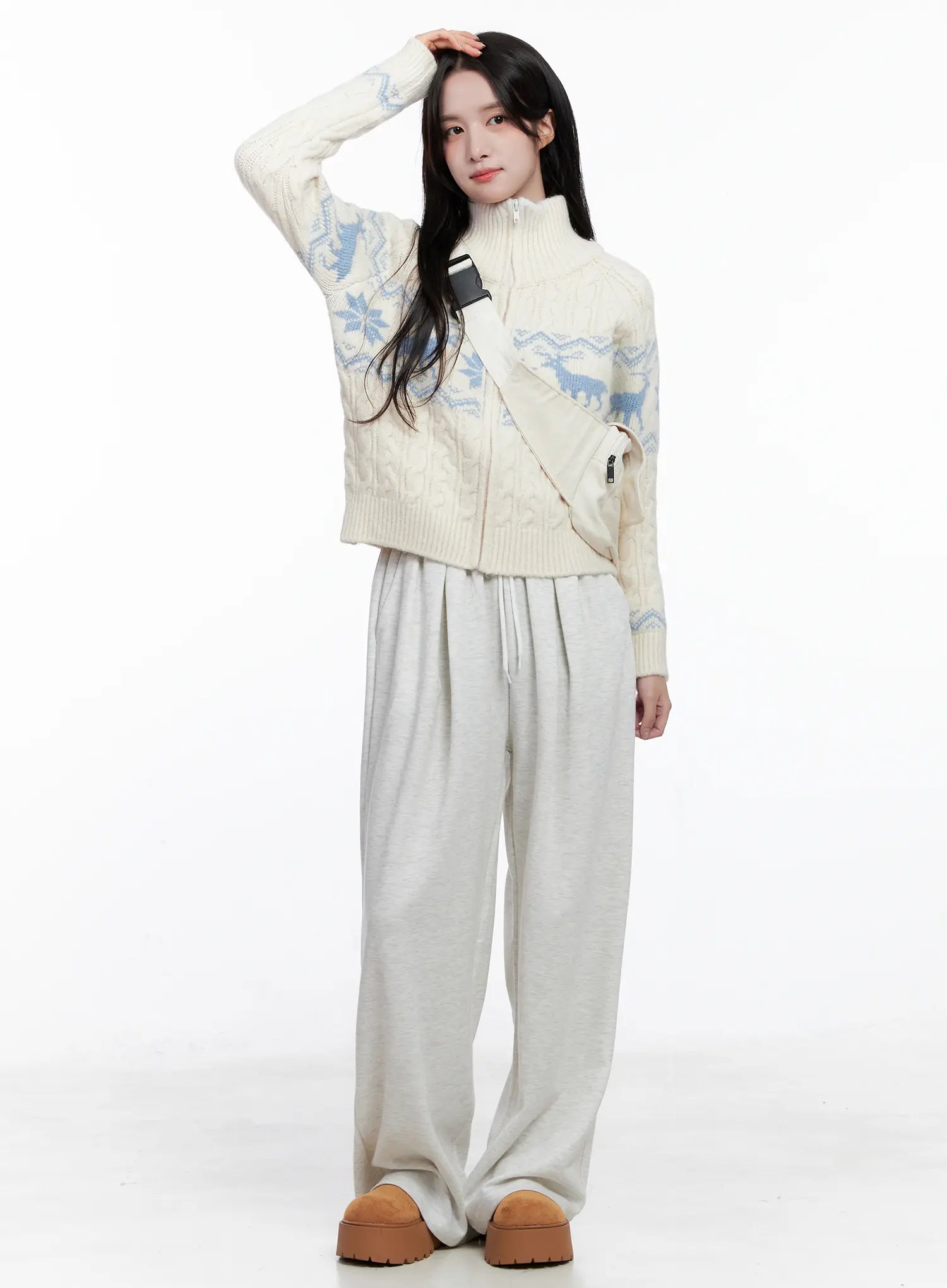 cable-knit-funnel-neck-zip-up-sweater-cs523