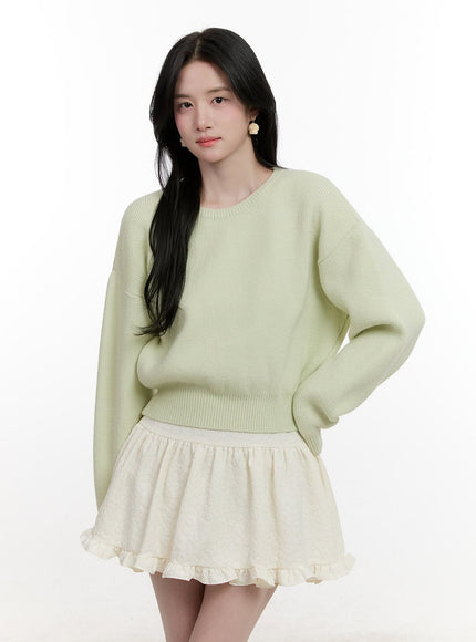 Cropped U-Neck Sweater CF527