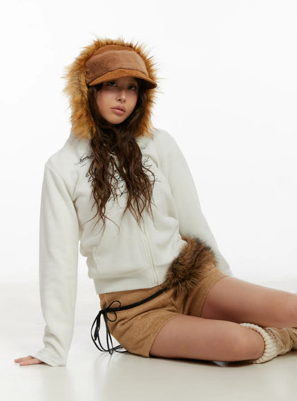 graphic-faux-fur-trim-zip-up-hoodie-cd512