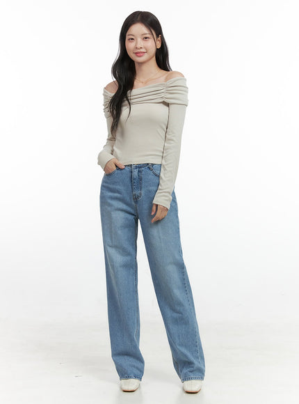 shirred-off-shoulder-long-sleeve-top-os423