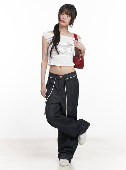 cute-animal-print-graphic-off-shoulder-crop-top-cy521