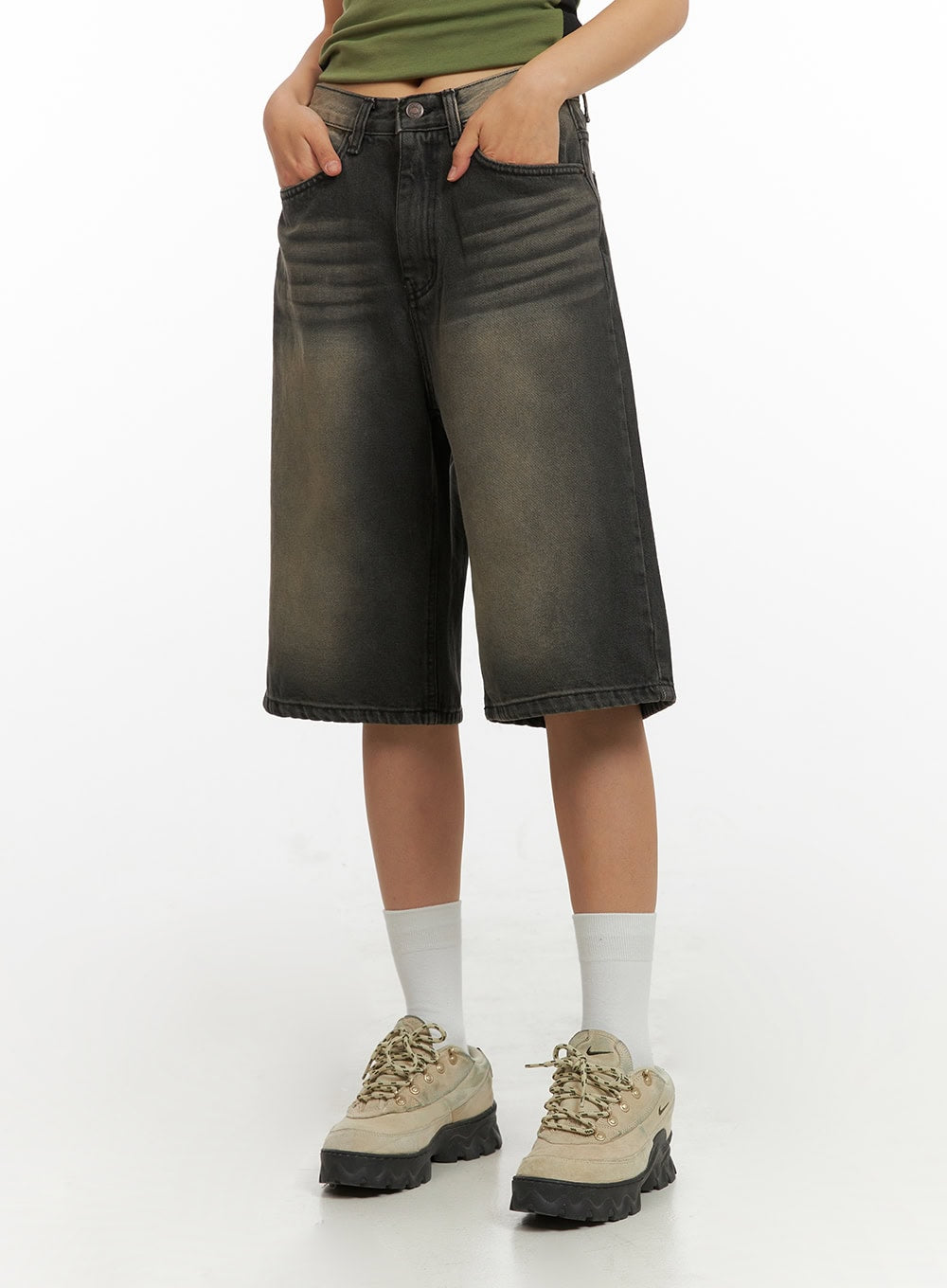 【SATIIIZ】Elk Washed Denim Gymsack Denim Skirts – Page 4 – washlabshop