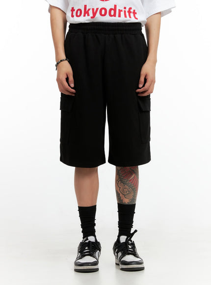 mens-cotton-shorts-ig402 / Black