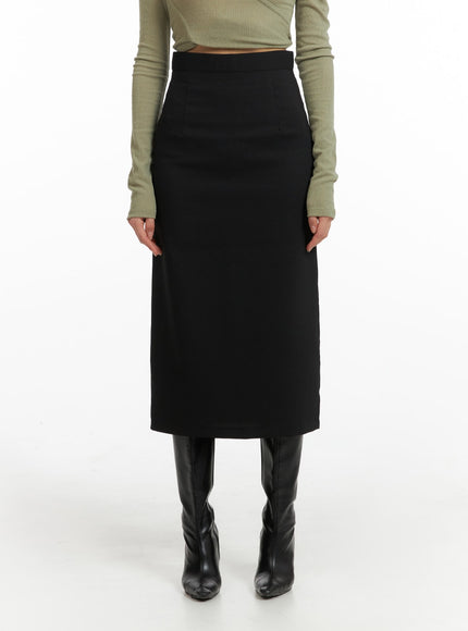 basic-maxi-skirt-im414 / Black