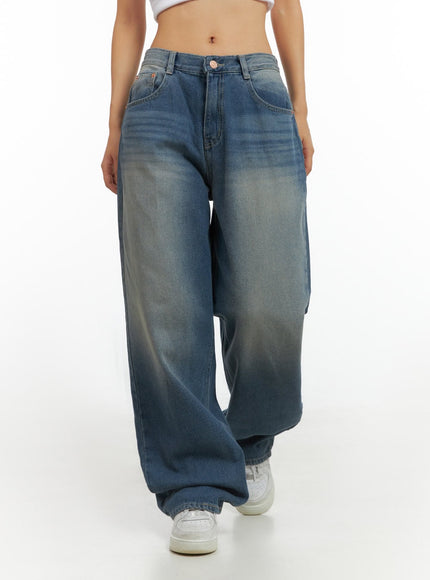 evelyn-washed-baggy-jeans-blue-is402 / Blue