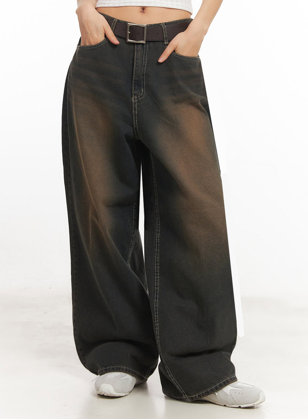 bethany-vintage-washed-baggy-jeans-ia524 / Dark blue
