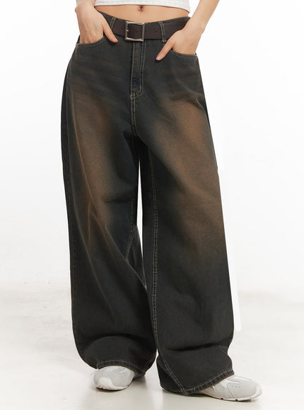 bethany-vintage-washed-baggy-jeans-ia524 / Dark blue