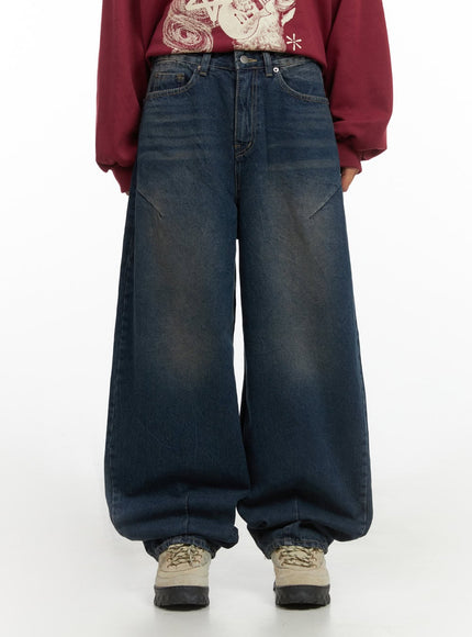 kaia-chic-denim-pants-is427 / Dark blue