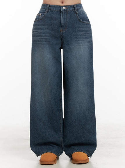 claudia-wide-leg-jeans-ij510 / Dark blue