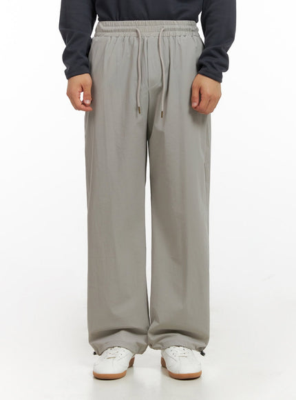 mens-solid-banded-pants-ig409 / Gray