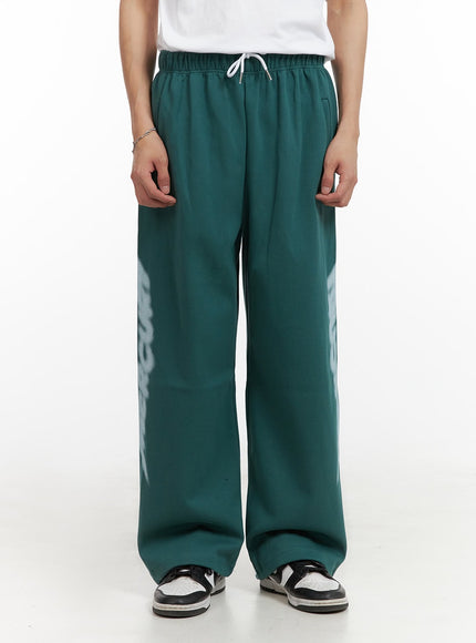 mens-graphic-sweatpants-il404 / Green