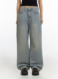 light-washed-baggy-jeans-il409 / Light blue