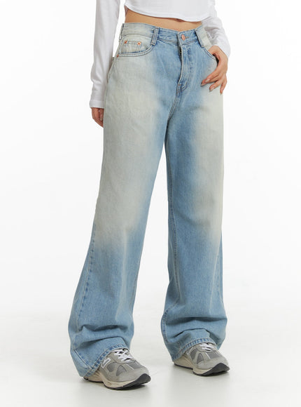 mid-waist-wide-leg-pocket-jeans-cj425 / Light blue