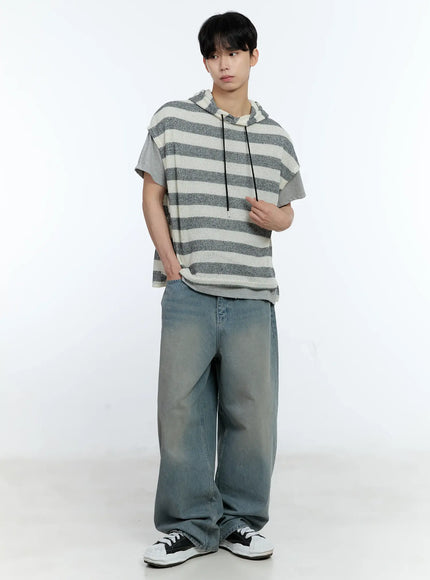 mens-vintage-wide-leg-jeans-ig501 / Light blue