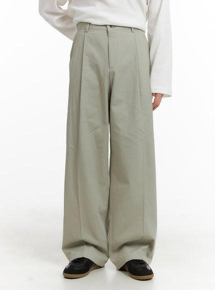 mens-solid-cotton-suit-pants-ia401 / Light gray