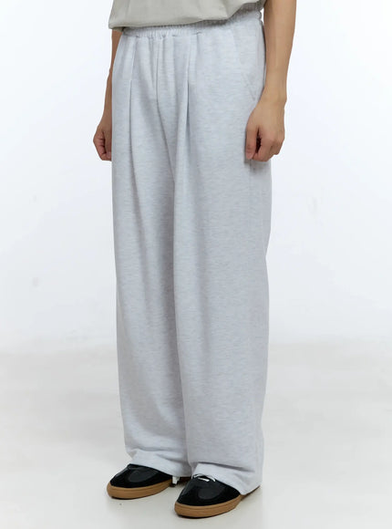 mens-casual-wide-fit-sweatpants-ig515 / Light gray