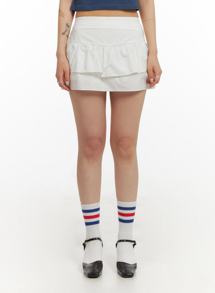 frill-mini-skirt-iy410 / White