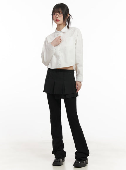 Classic Crop Collared Shirt CF519