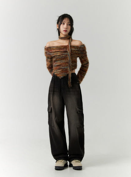 asymmetrical-off-shoulder-knit-sweater-with-scarf-cn320