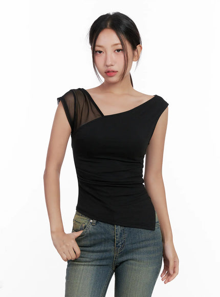 asymmetric-sheer-mesh-tank-cl518