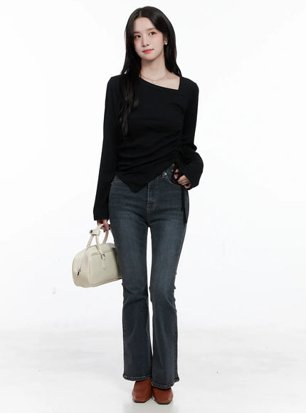 asymmetrical-neck-ruched-top-cs523