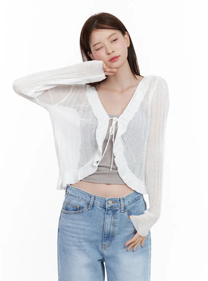 sheer-frill-tie-cardigan