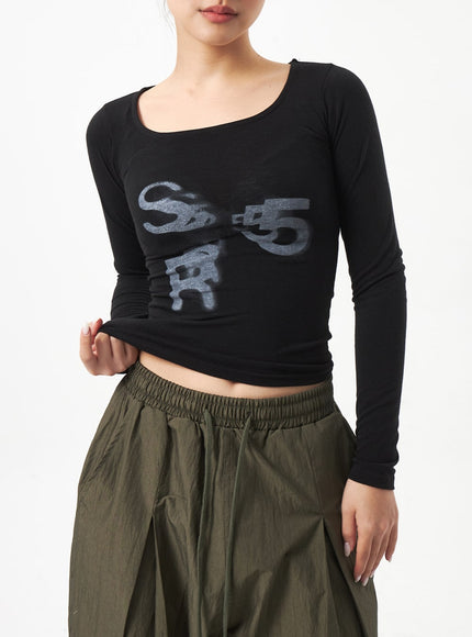 Square Neck Cropped Top CA318