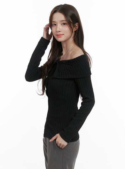 sleek-off-shoulder-button-cardigan-os416